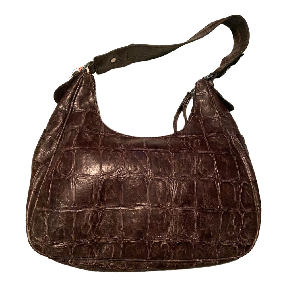 Wilson leather Brown “It’s Croc” Hobo style purse.